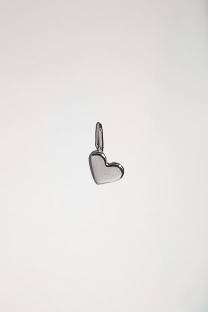 Heart Pendant in Solid 9k White Gold
