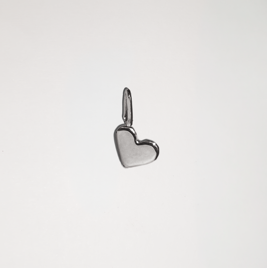 Heart Pendant in Solid 9k White Gold