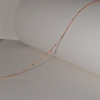 Heart Necklace In Solid 9k Rose Gold