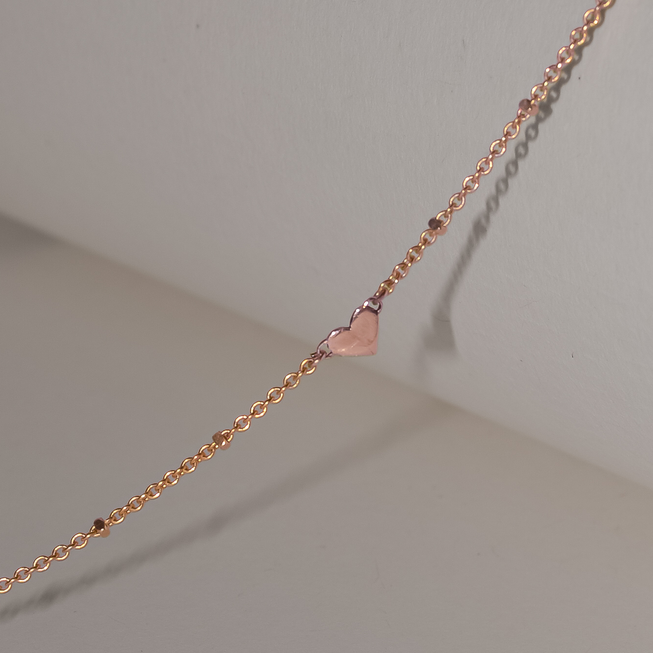 Heart Necklace In Solid 9k Rose Gold