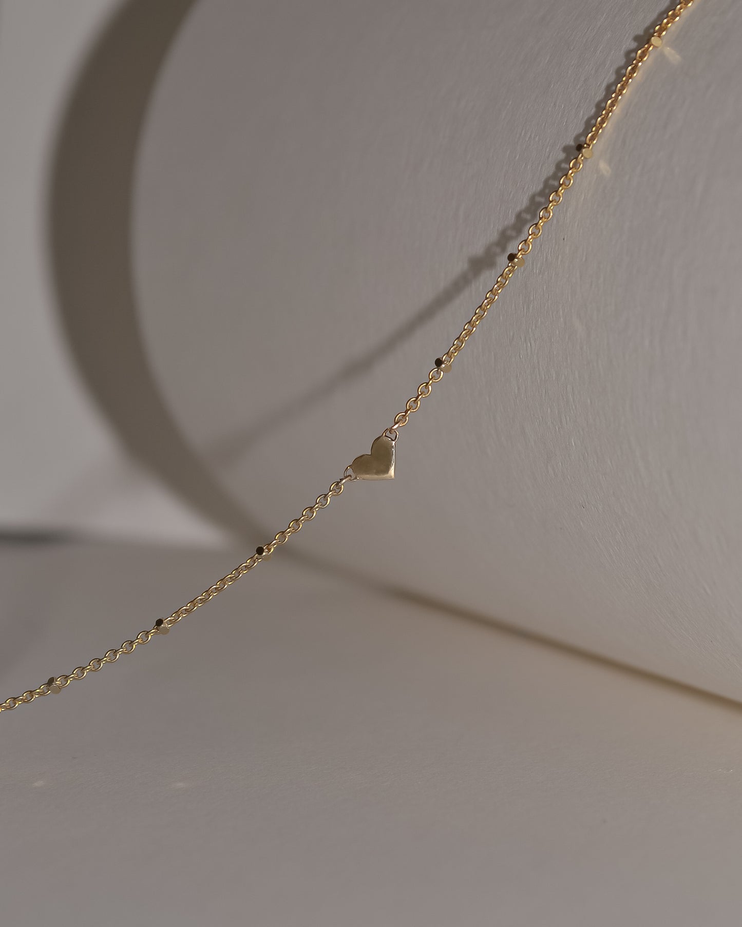 Heart Necklace In Solid 9k Yellow Gold