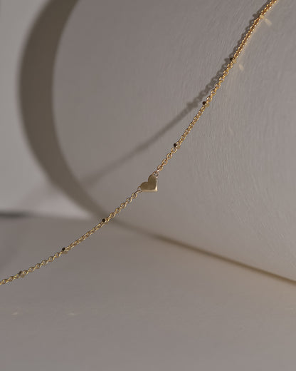 Heart Necklace In Solid 9k Yellow Gold
