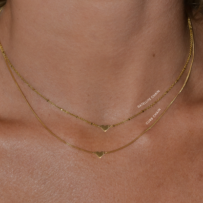 Heart Necklace In Solid 9k Yellow Gold