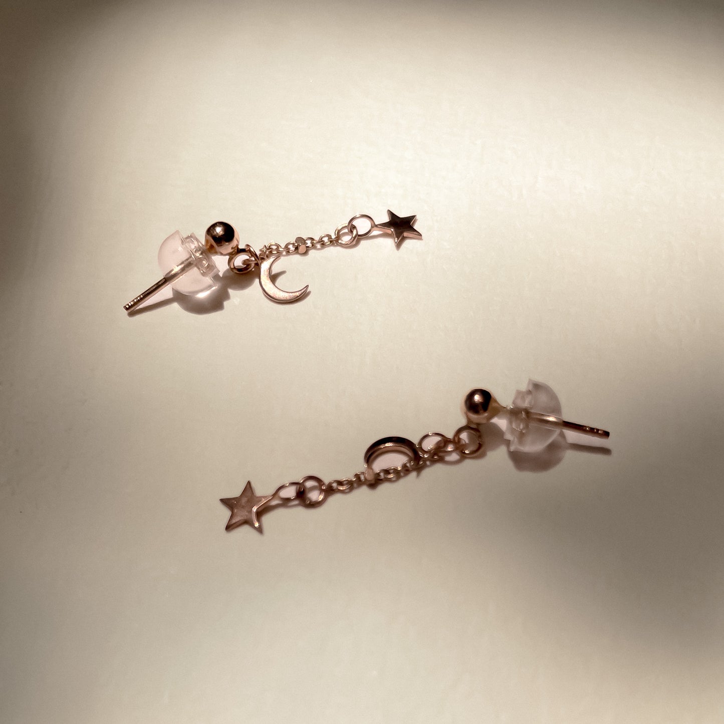 Ivy Solid Gold Chain Earrings in Solid 9k Rose Gold