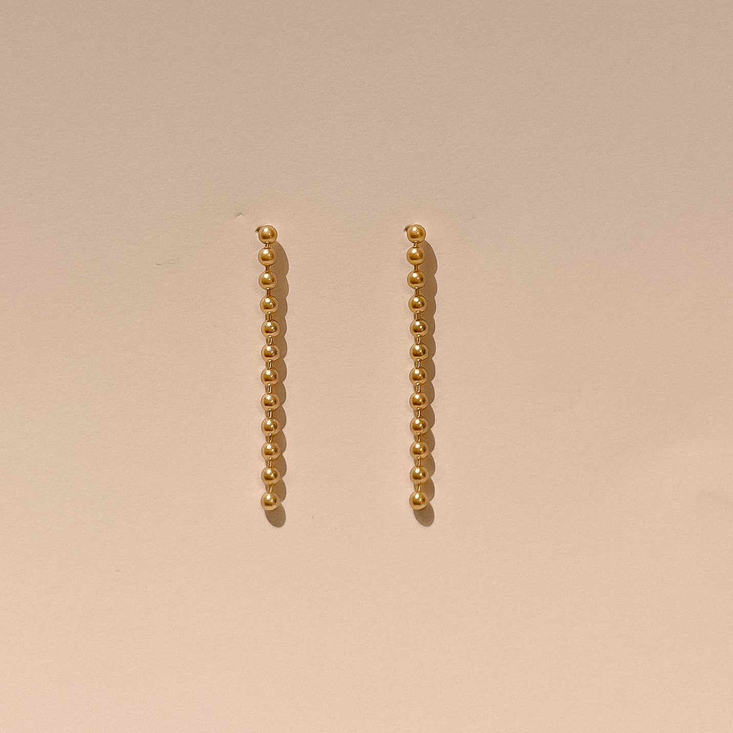 Kendall Gold Bead Chain Drop Earrings