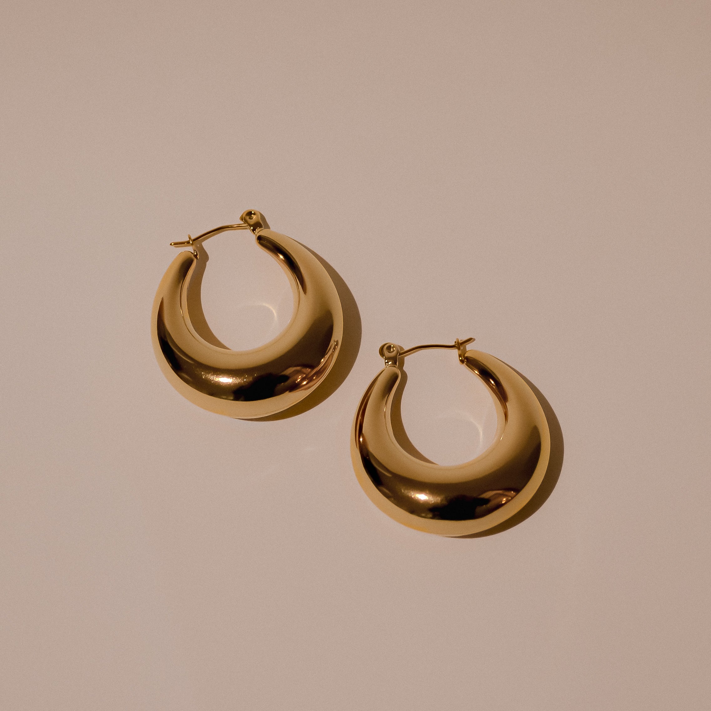 Buy Small Chunky Thick Good Hoops Earrings for Women at Amazon.in