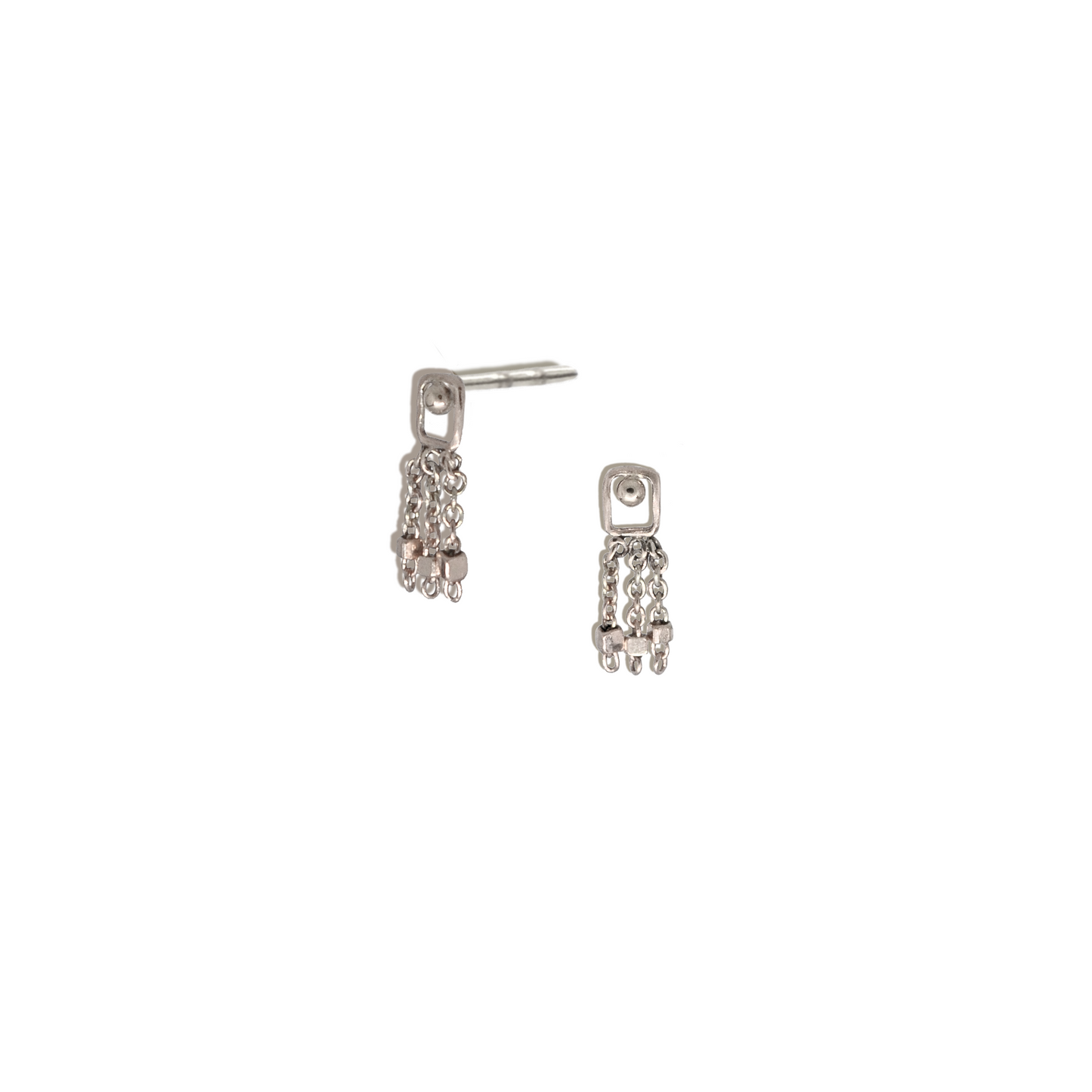 Chain Droplet Stud Earrings -  Lore Studs in 9k Solid Gold