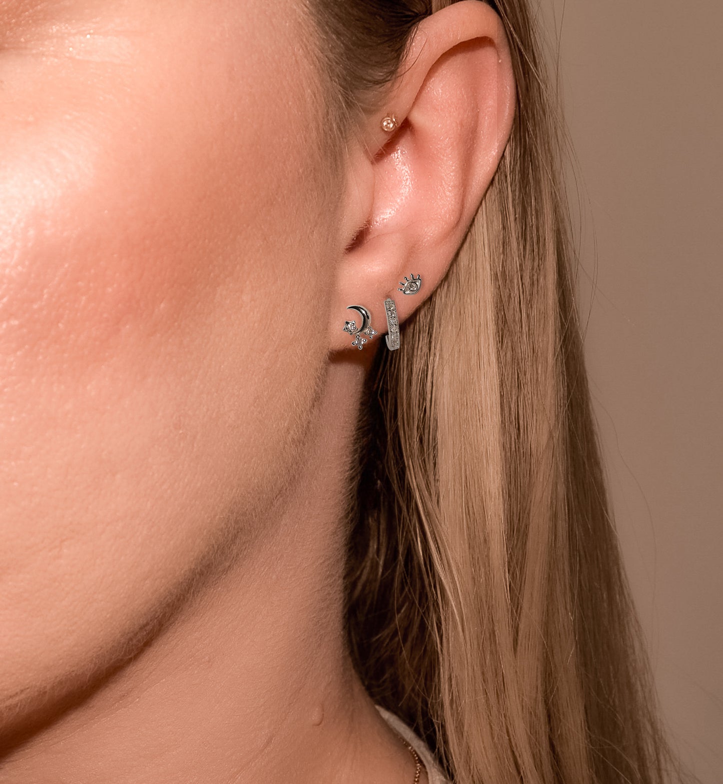 Curated Ear Stack: Lynx + Flicker + Videre in Sterling Silver