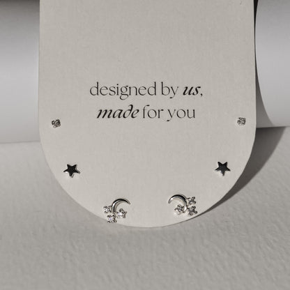 Curated Ear Stack: Lynx + North Star + Verve in Sterling Silver