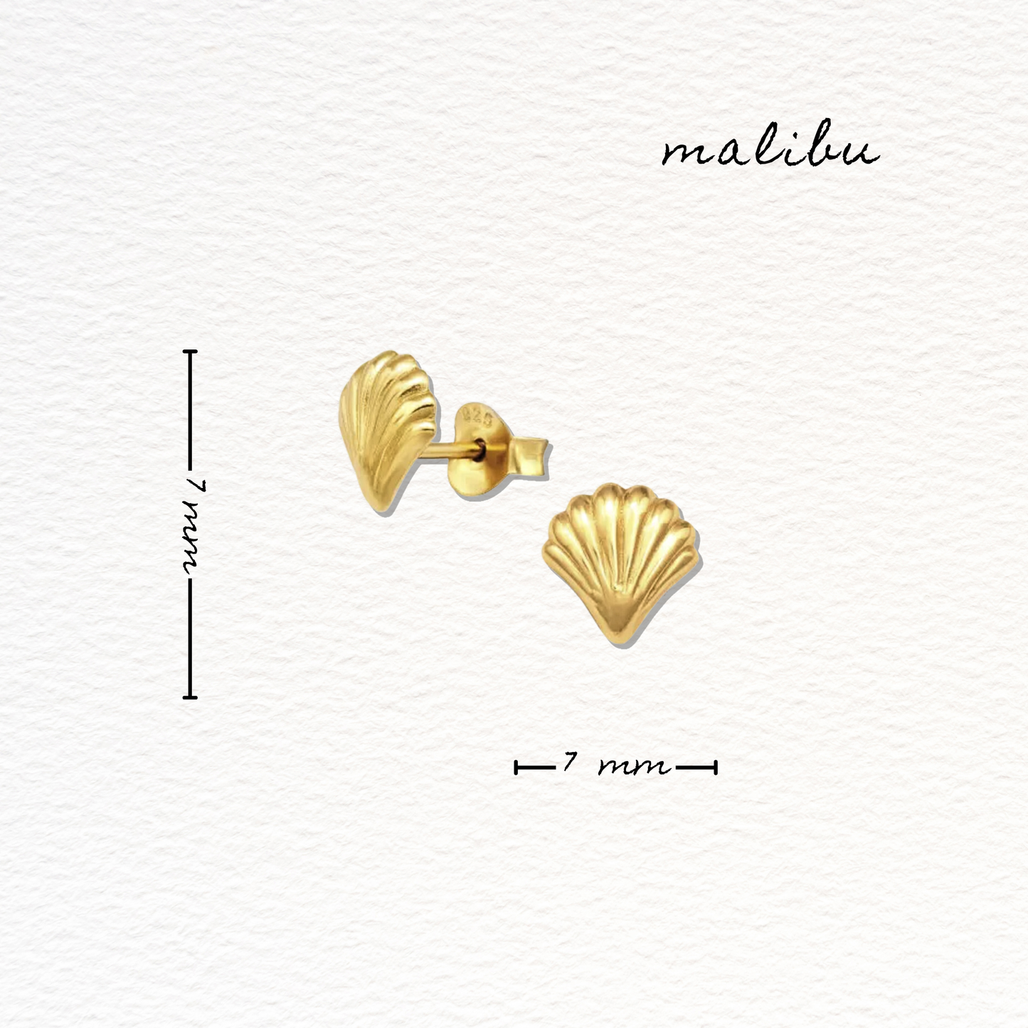 Malibu Gold Shell Studs