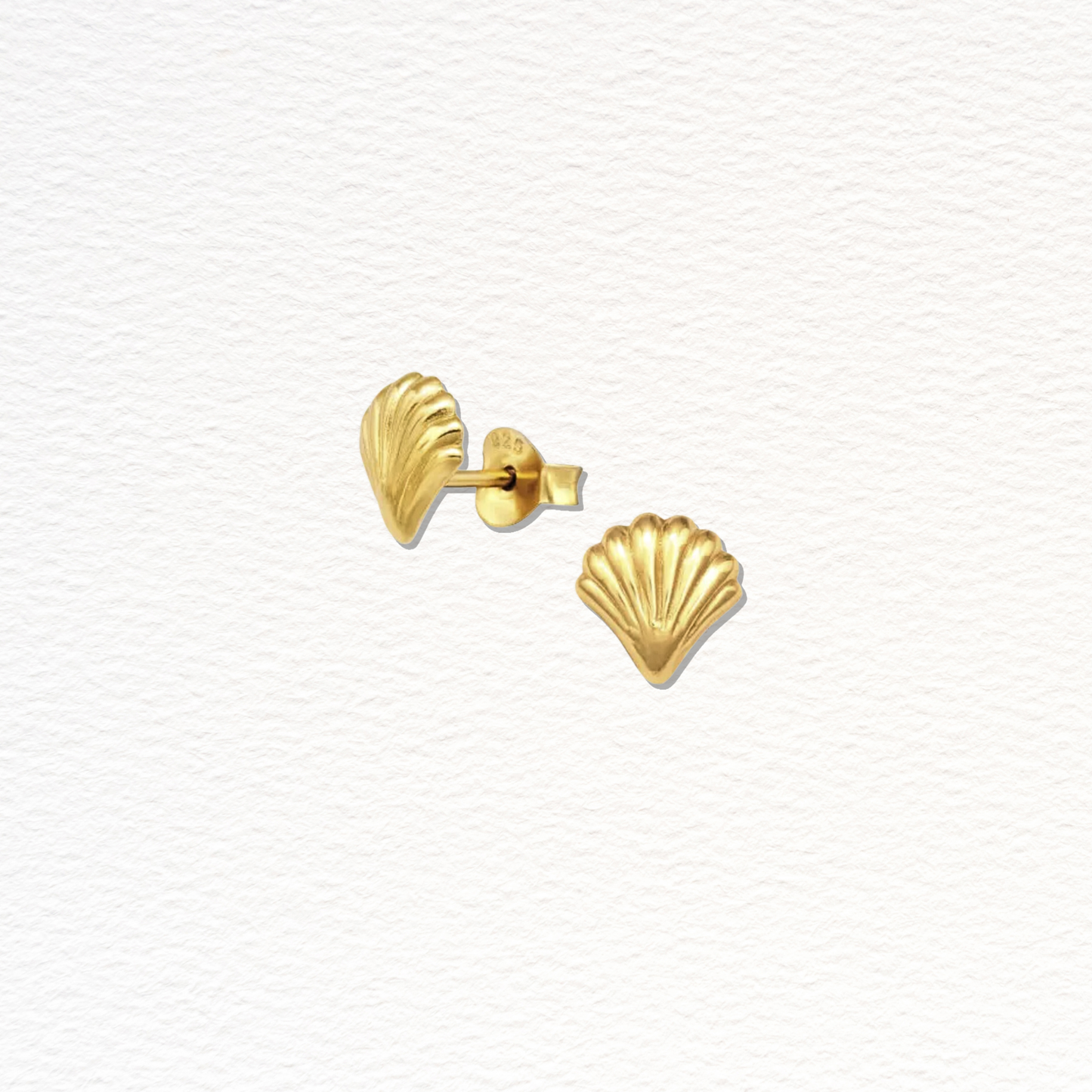 Malibu Gold Shell Studs