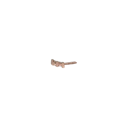 Dotted Bar Stud Earrings -  Morsecode Studs in 9k Solid Gold