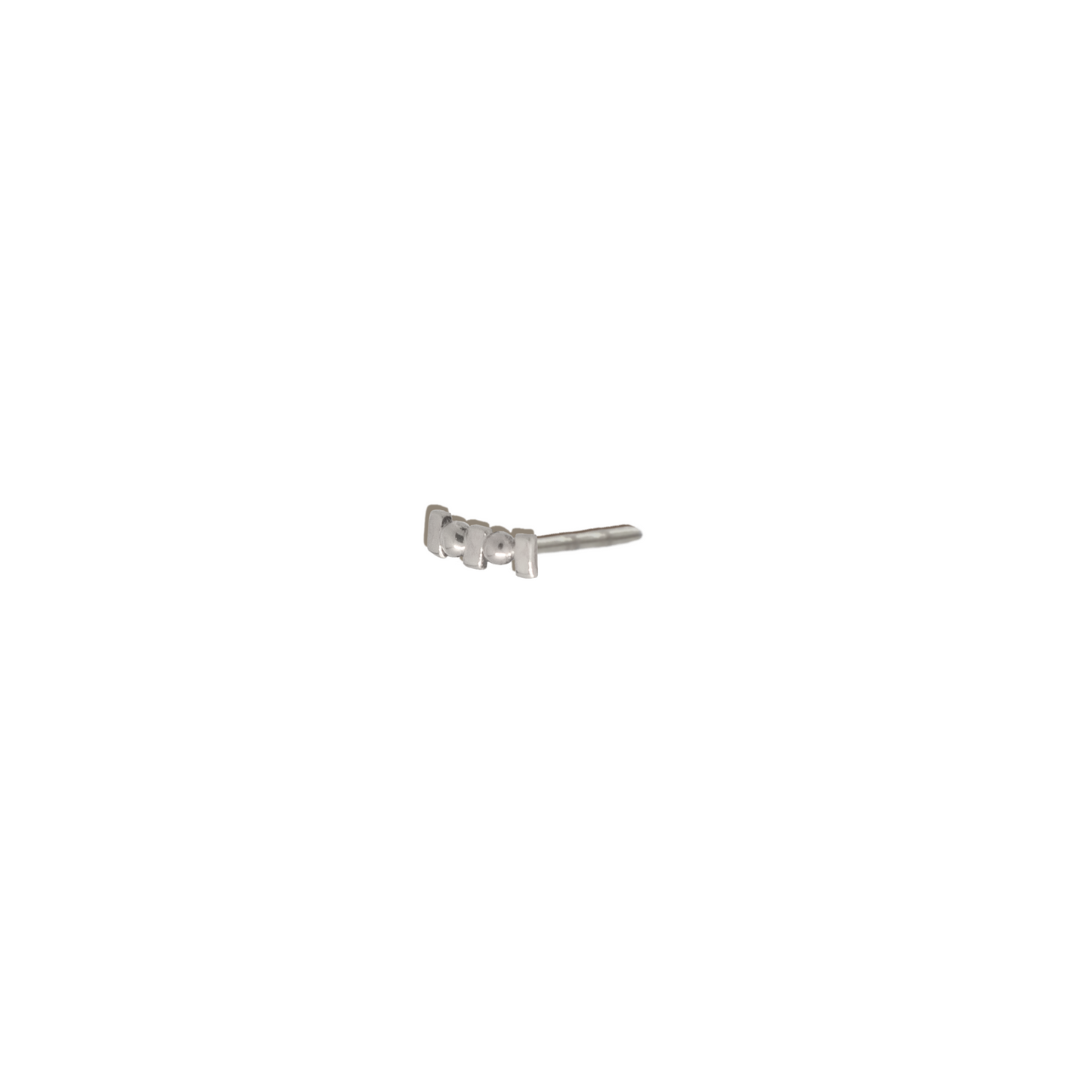 Dotted Bar Stud Earrings -  Morsecode Studs in 9k Solid Gold
