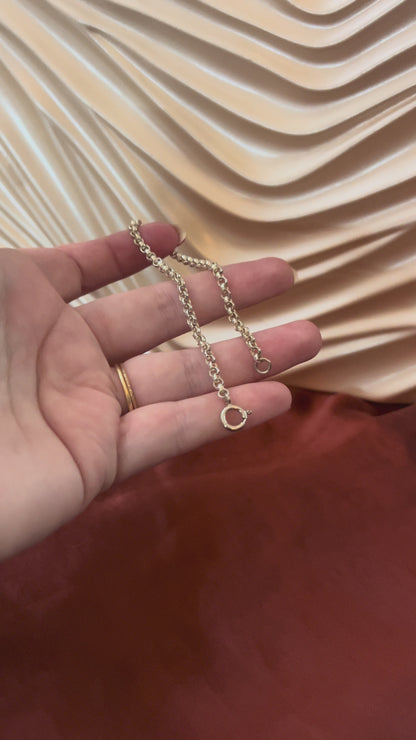 Chunky Rolo Chain Bracelet in Sterling Silver