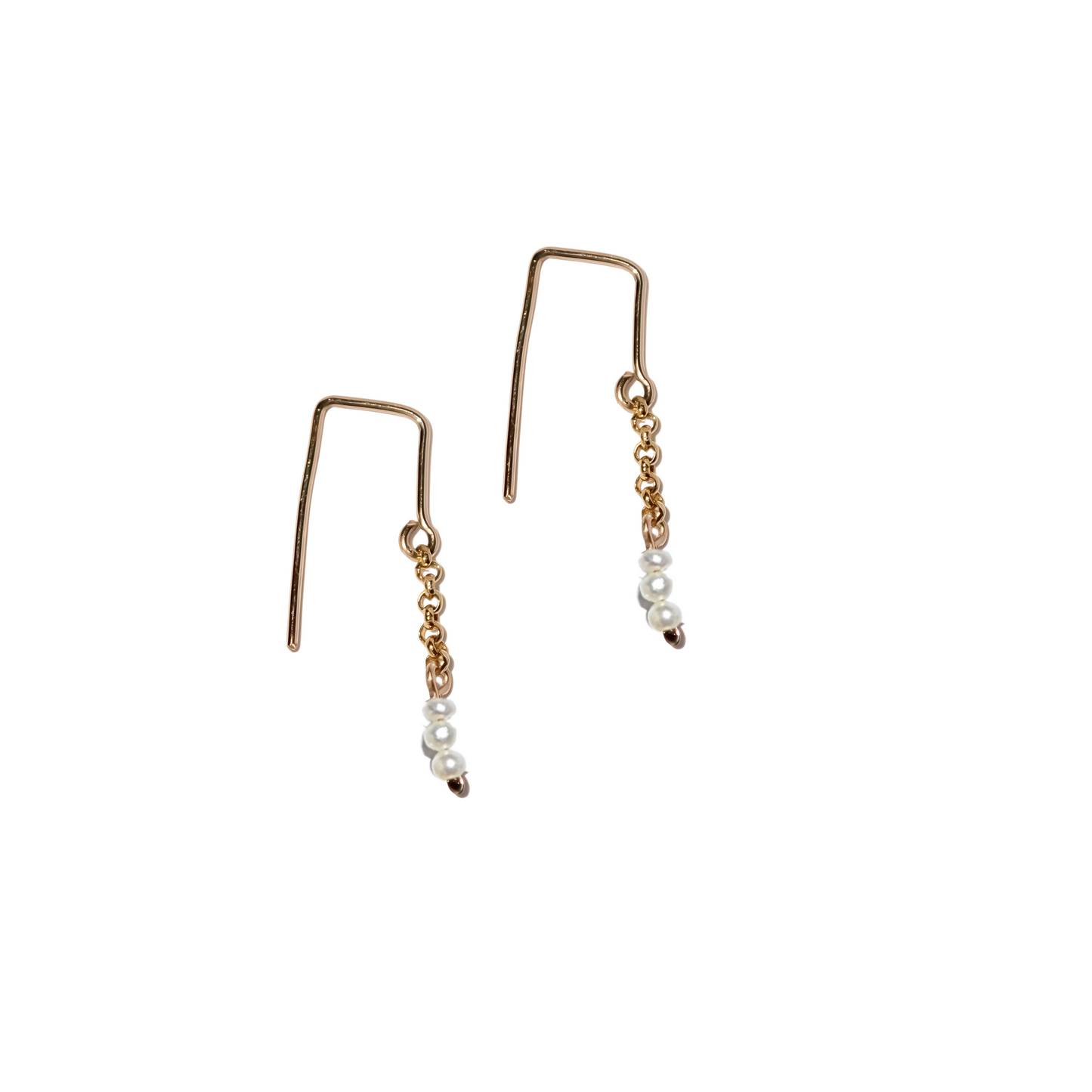 Dainty Gemstone Drop Earrings | Rhea Chain Earrings