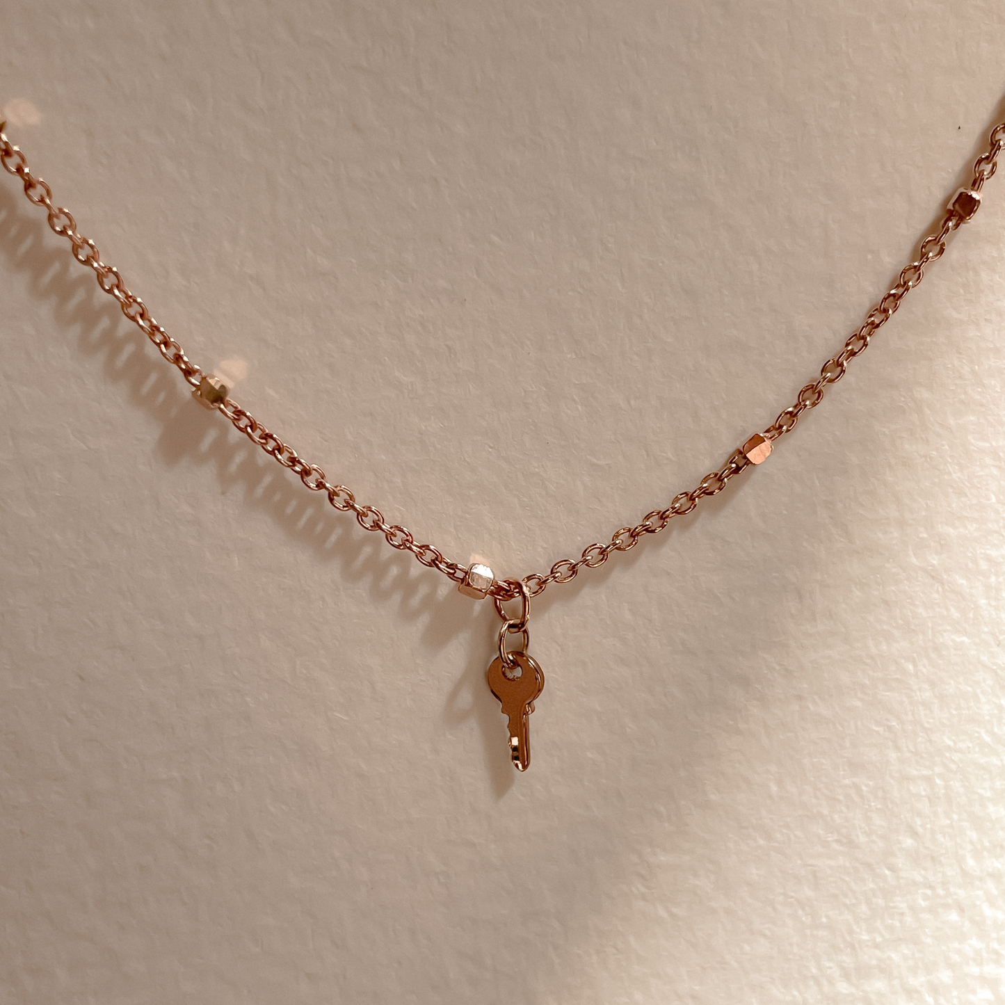 Key Charm in Solid 9k Rose Gold