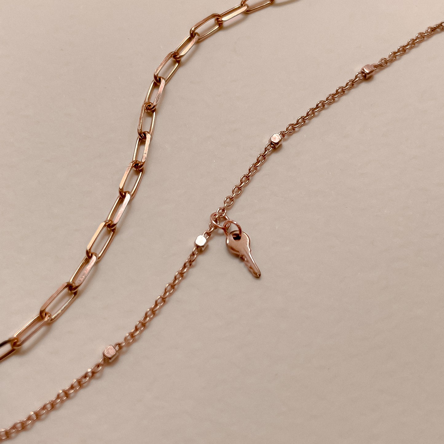 Key Charm in Solid 9k Rose Gold