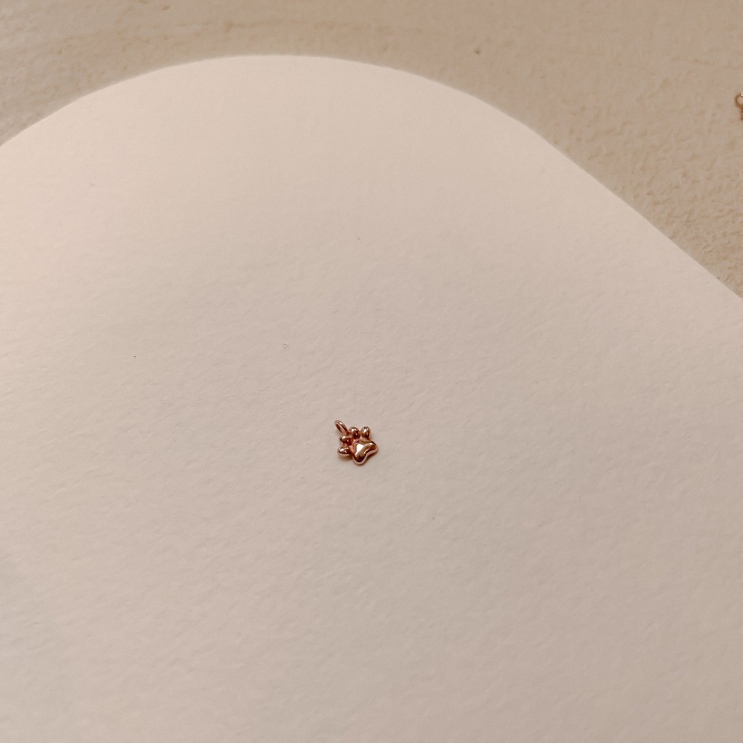 Paw Charm in Solid 9k Rose Gold