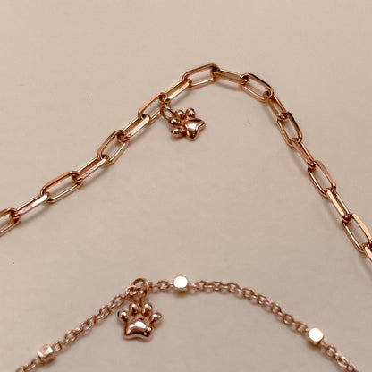 Paw Charm in Solid 9k Rose Gold