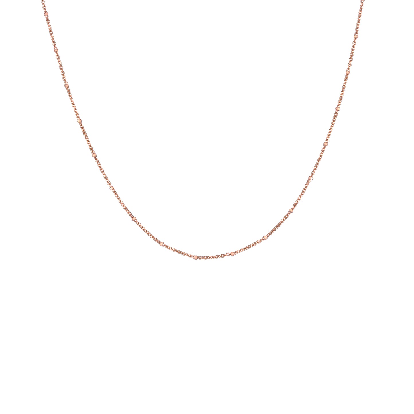 Satellite Chain Necklace in Solid 9k Rose Gold