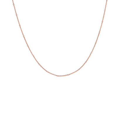 Satellite Chain Necklace in Solid 9k Rose Gold