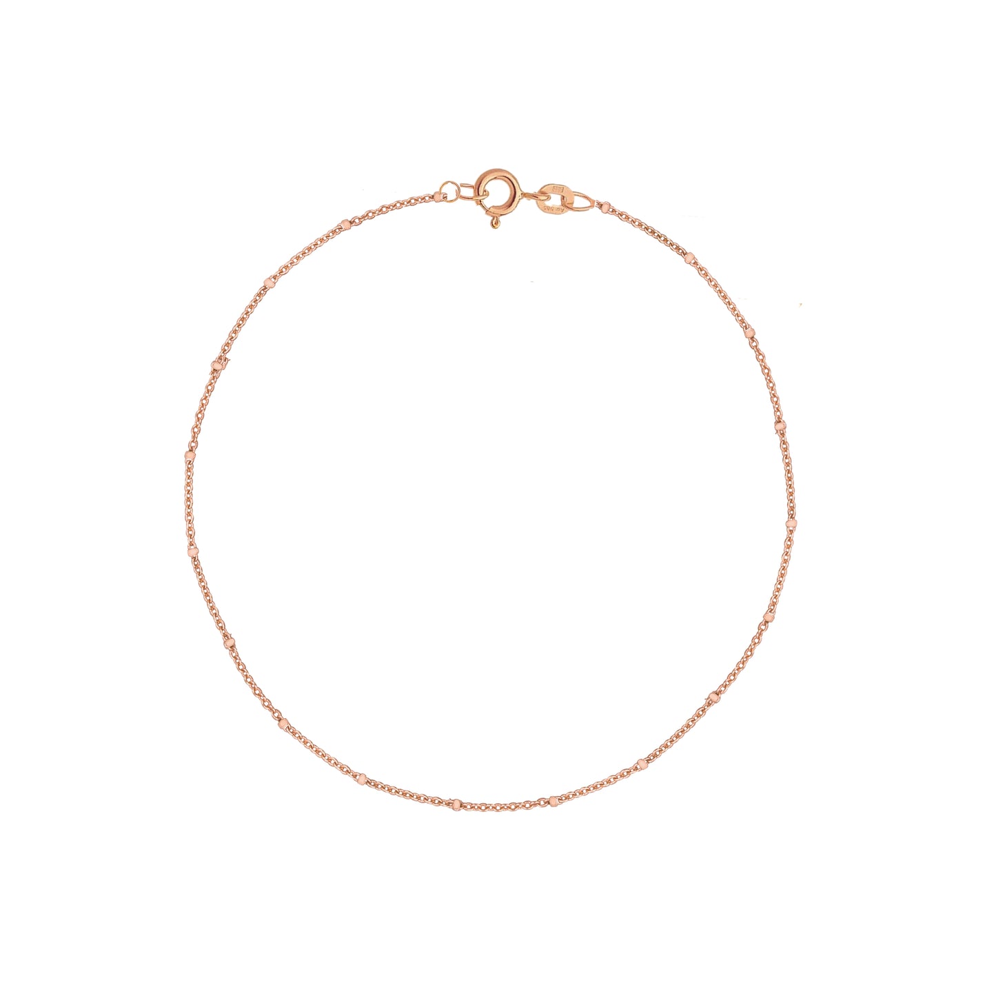 Satellite Chain Bracelet in Solid 9k Rose Gold
