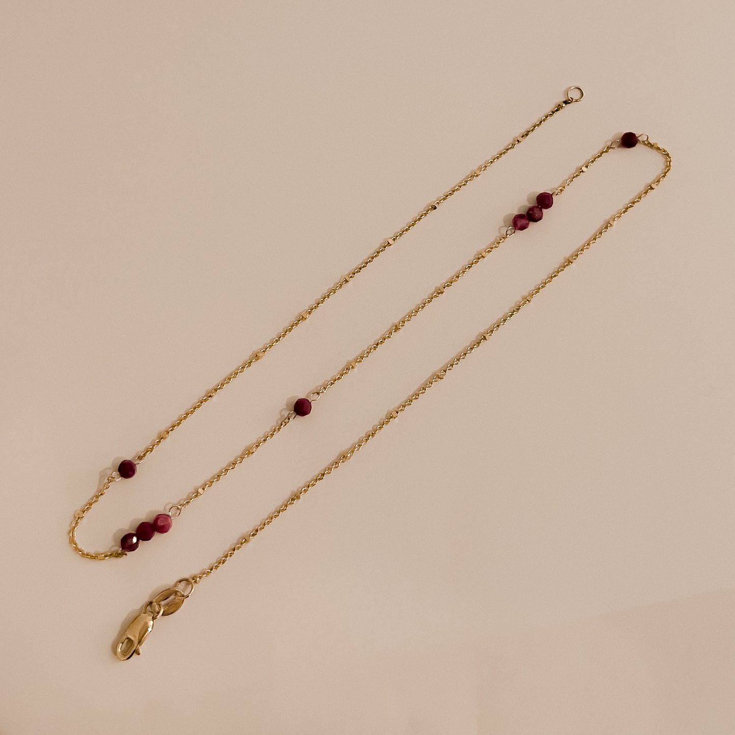 Addison Solid 9k Ruby Necklace