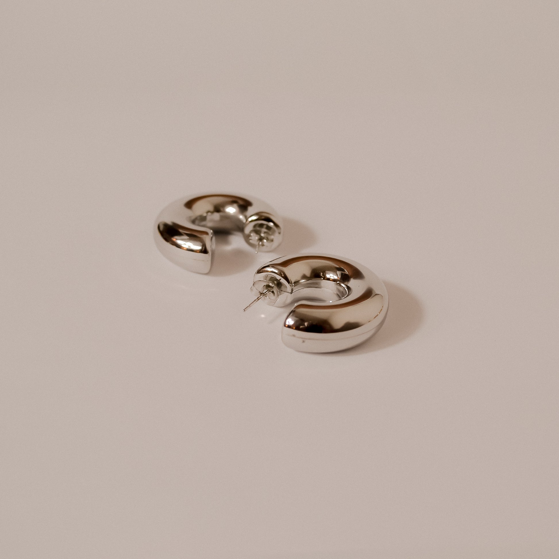 Sade collection, chunky silver earrings, satement 