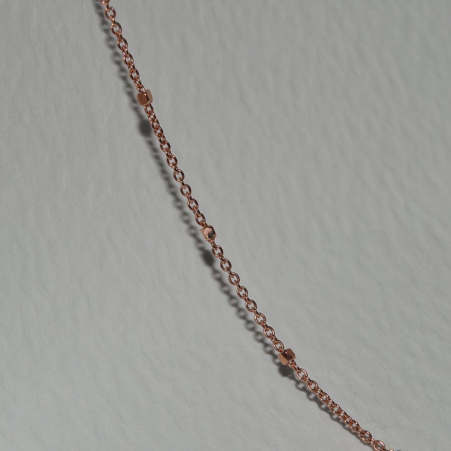 Satellite Chain Necklace in Solid 9k Rose Gold