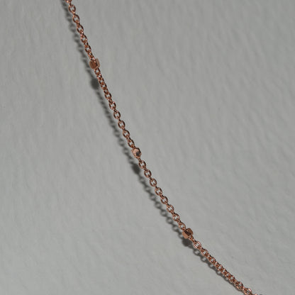Satellite Chain Necklace in Solid 9k Rose Gold