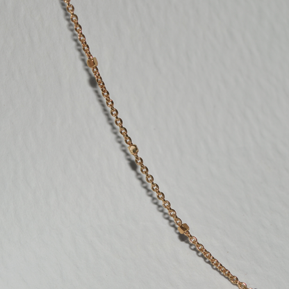 Satellite Chain Necklace in Solid 9k Yellow Gold