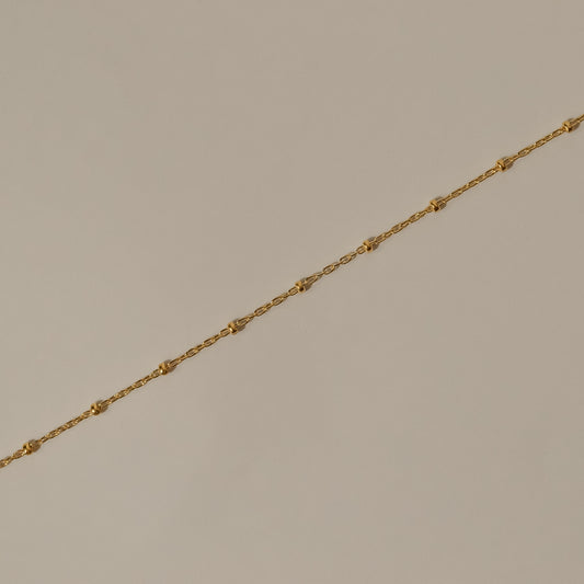 Satellite gold  necklace, simple, elegant 