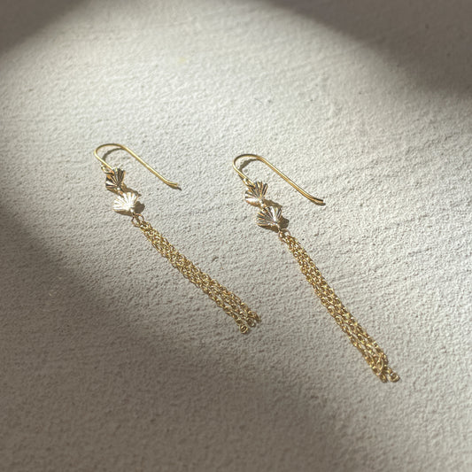 Shell Chain Drop Earrings