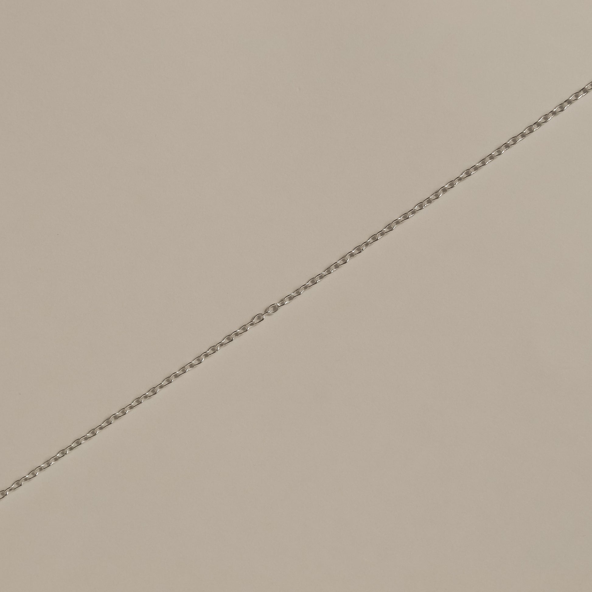 silver cable chain, fine, dainty necklace