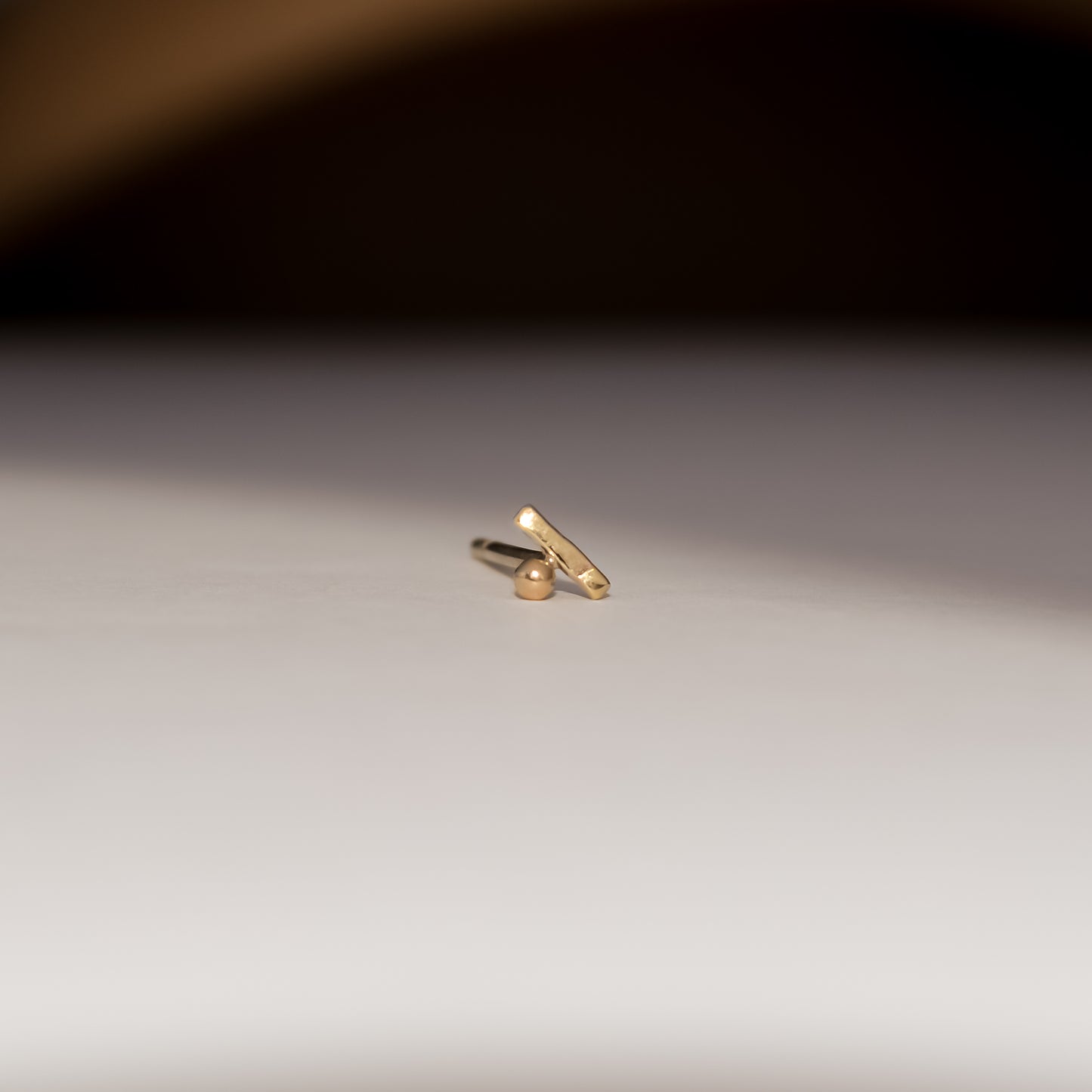 Bar Stud Earrings -  Solstice Studs in 9k Solid Gold