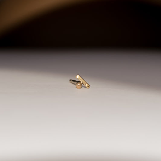 Bar Stud Earrings -  Solstice Studs in 9k Solid Gold