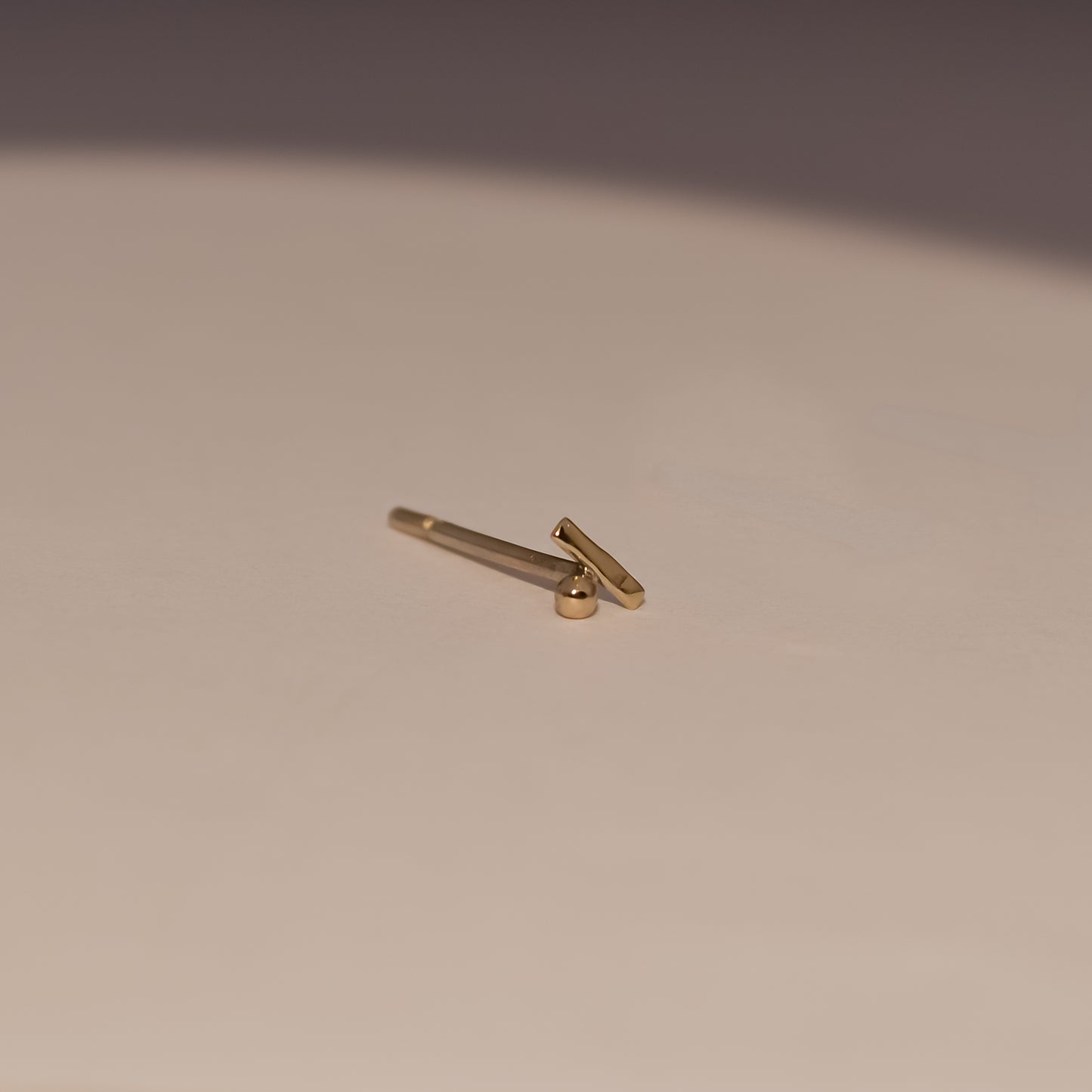 Bar Stud Earrings -  Solstice Studs in 9k Solid Gold