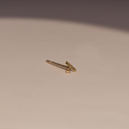 Bar Stud Earrings -  Solstice Studs in 9k Solid Gold