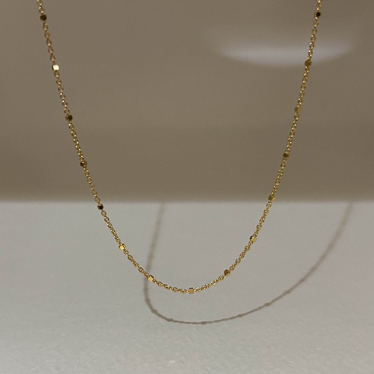 Satellite Chain Necklace in Solid 9k Yellow Gold