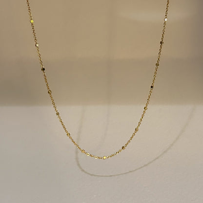 Satellite Chain Necklace in Solid 9k Yellow Gold