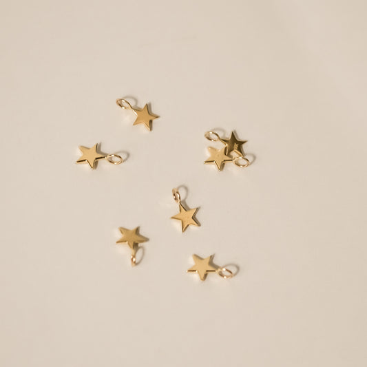 Star Charm in Solid 9k Yellow Gold