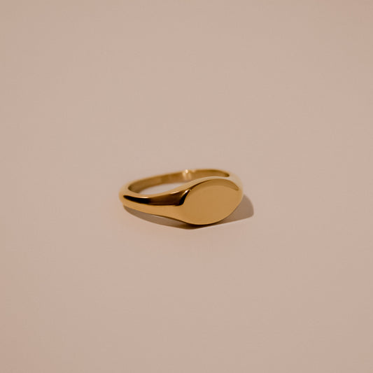 Tempo Gold Signet Ring