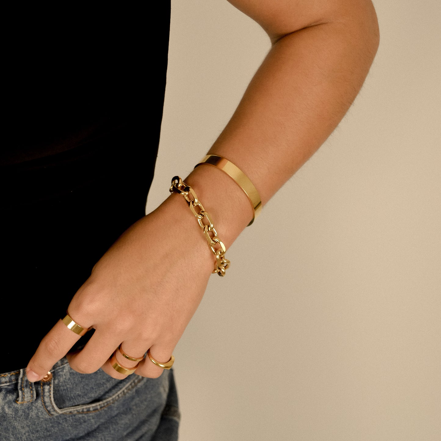 Dylan Chunky Gold Bracelet