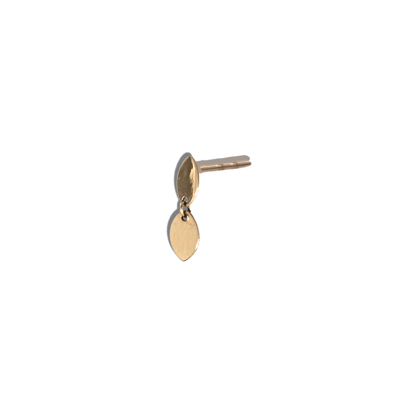 Petal Leaf Droplet Stud Earrings -  Vale Studs in 9k Solid Gold