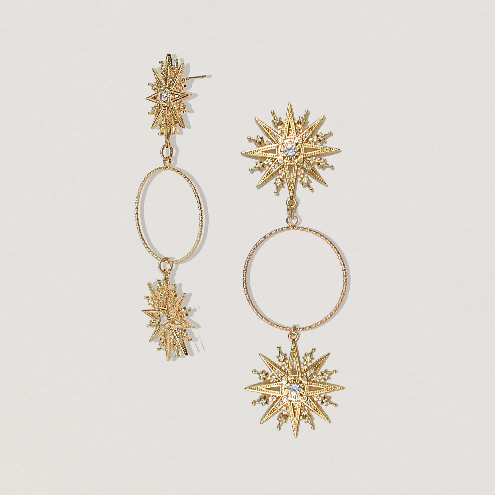 modern gold earrings valentina wedding 
