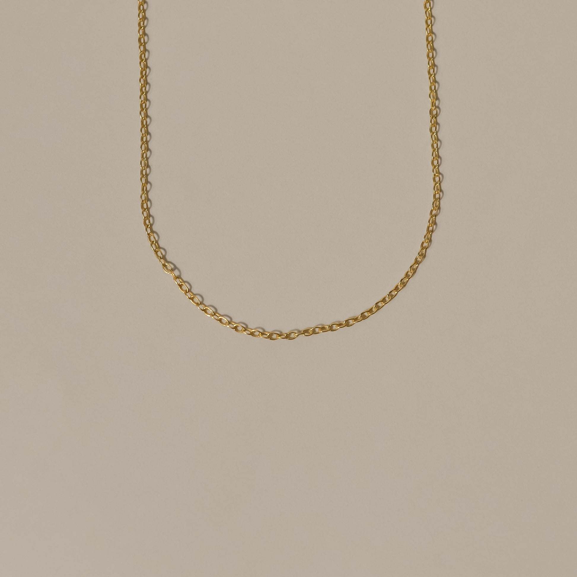 vermeil gold cable chain, fine, dainty necklace