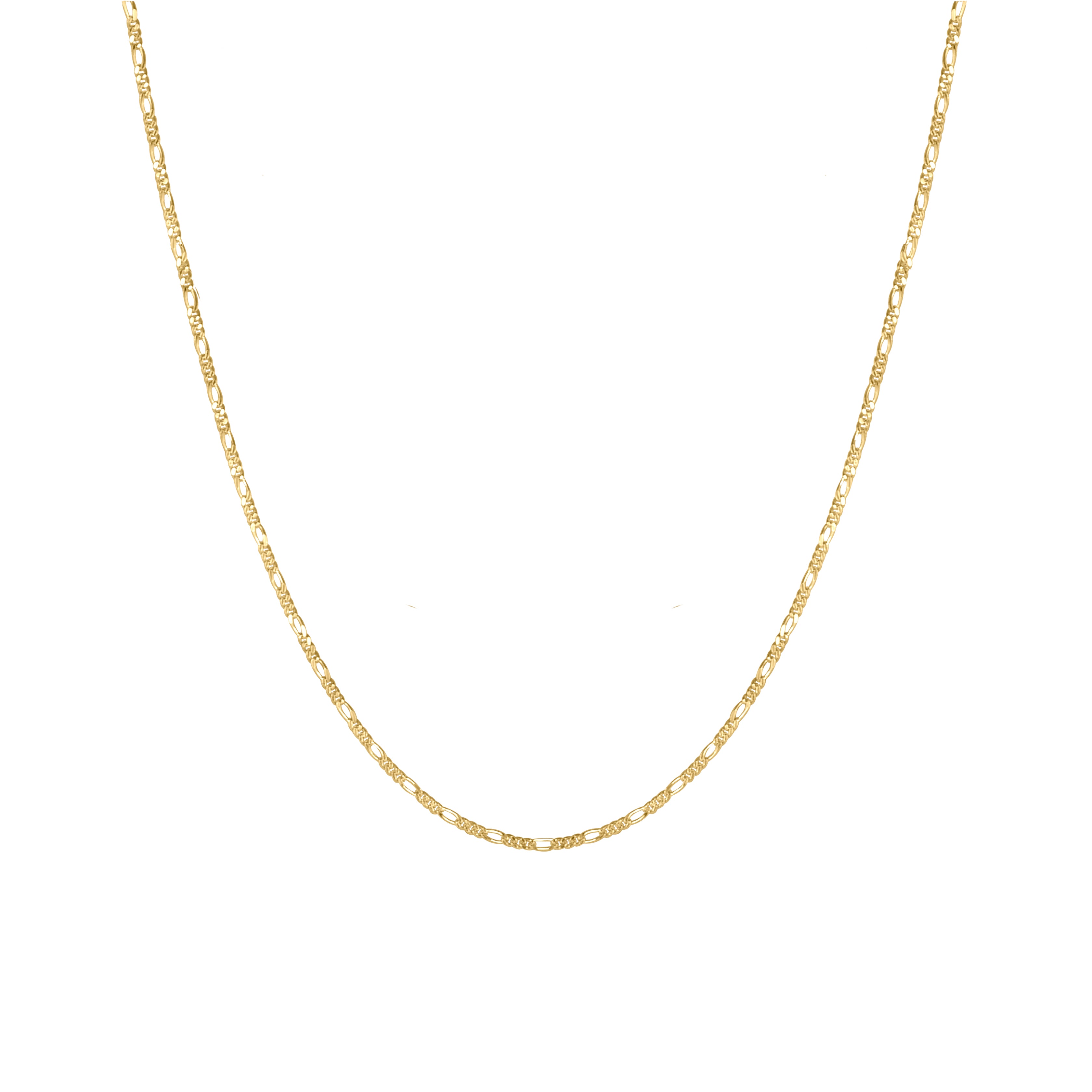 Figaro chain necklace in 2024 14k gold