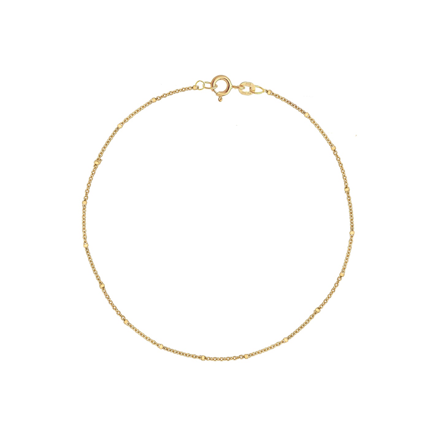 Satellite Chain Bracelet in Solid 9k Yellow Gold