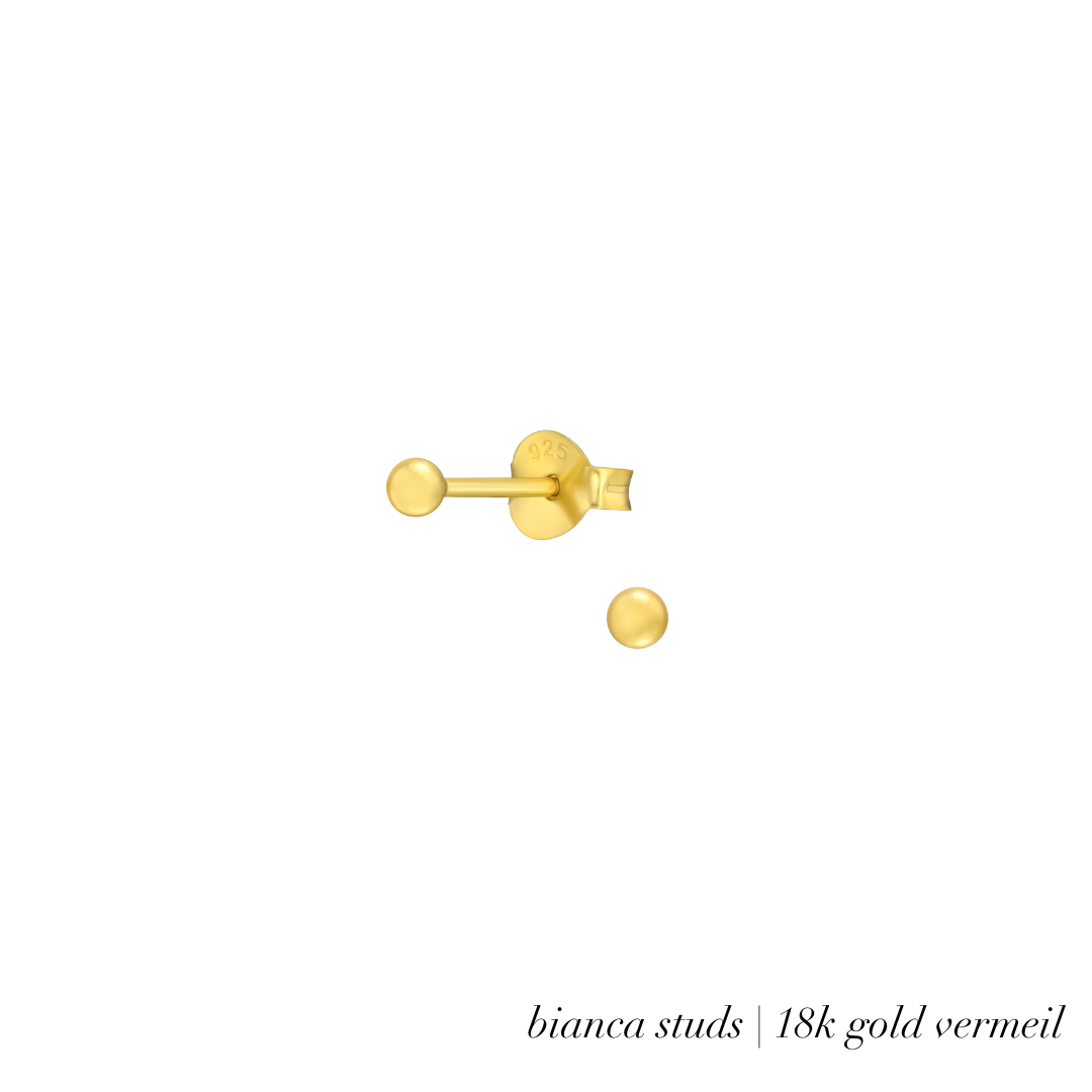 Bianca Gold Ball Studs