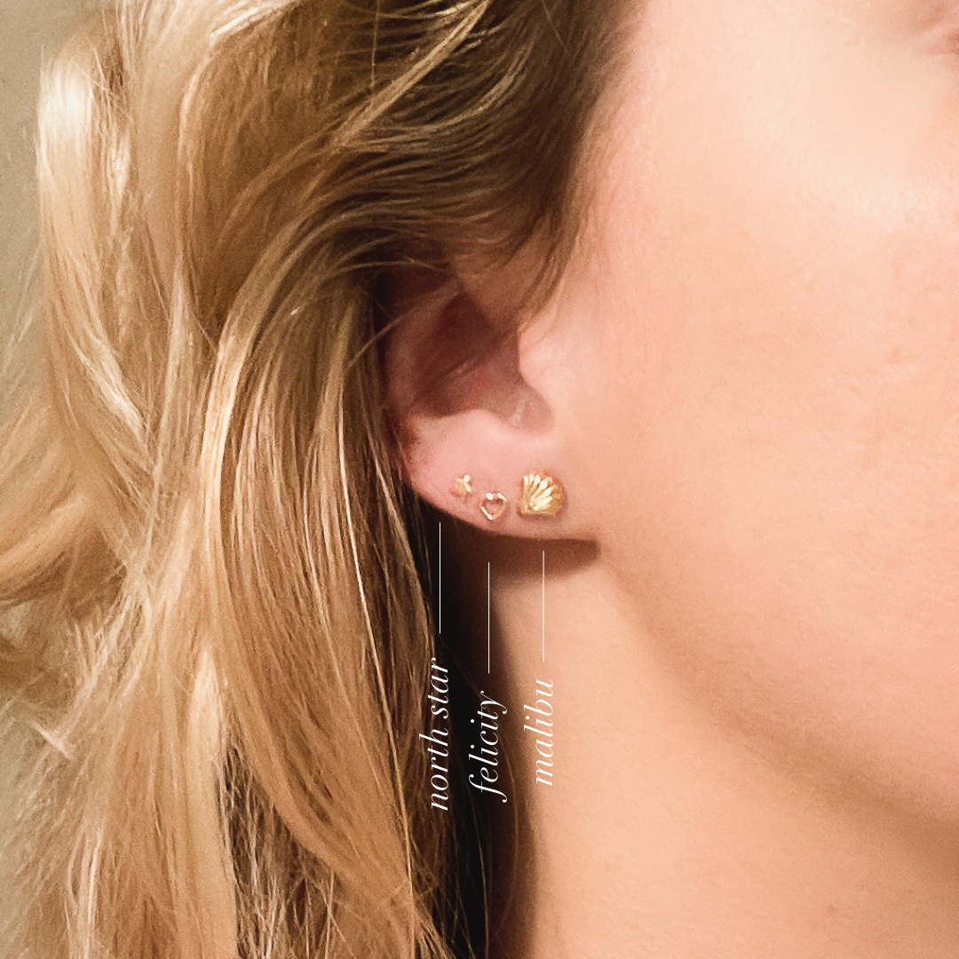 Dainty gold stud earrings deals